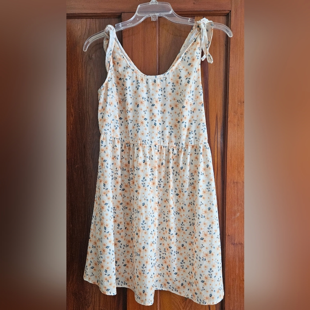 Yellow Flower Print Dress. #263